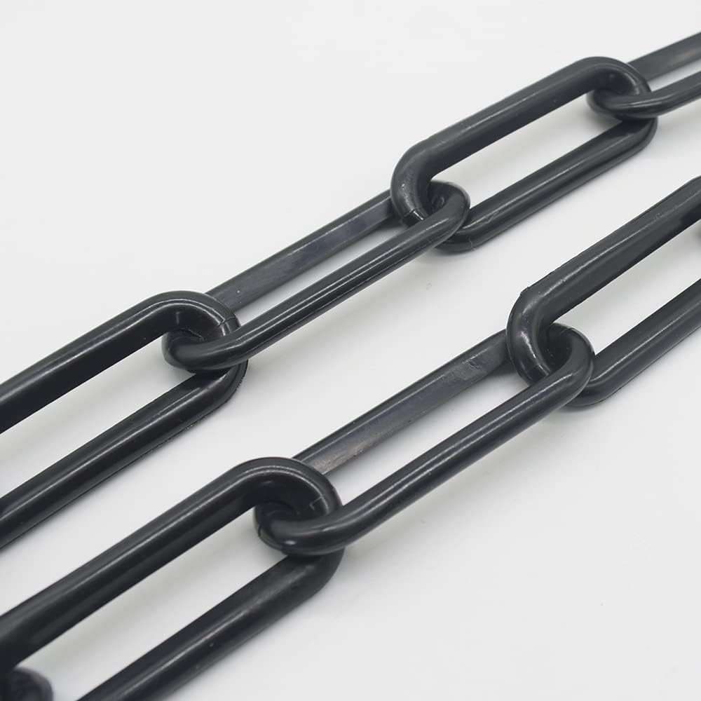 4,80m Regenablaufkette 10mm Kunststoff Regenkette Schwarz Ablaufkette Tropfkette Wasserkette