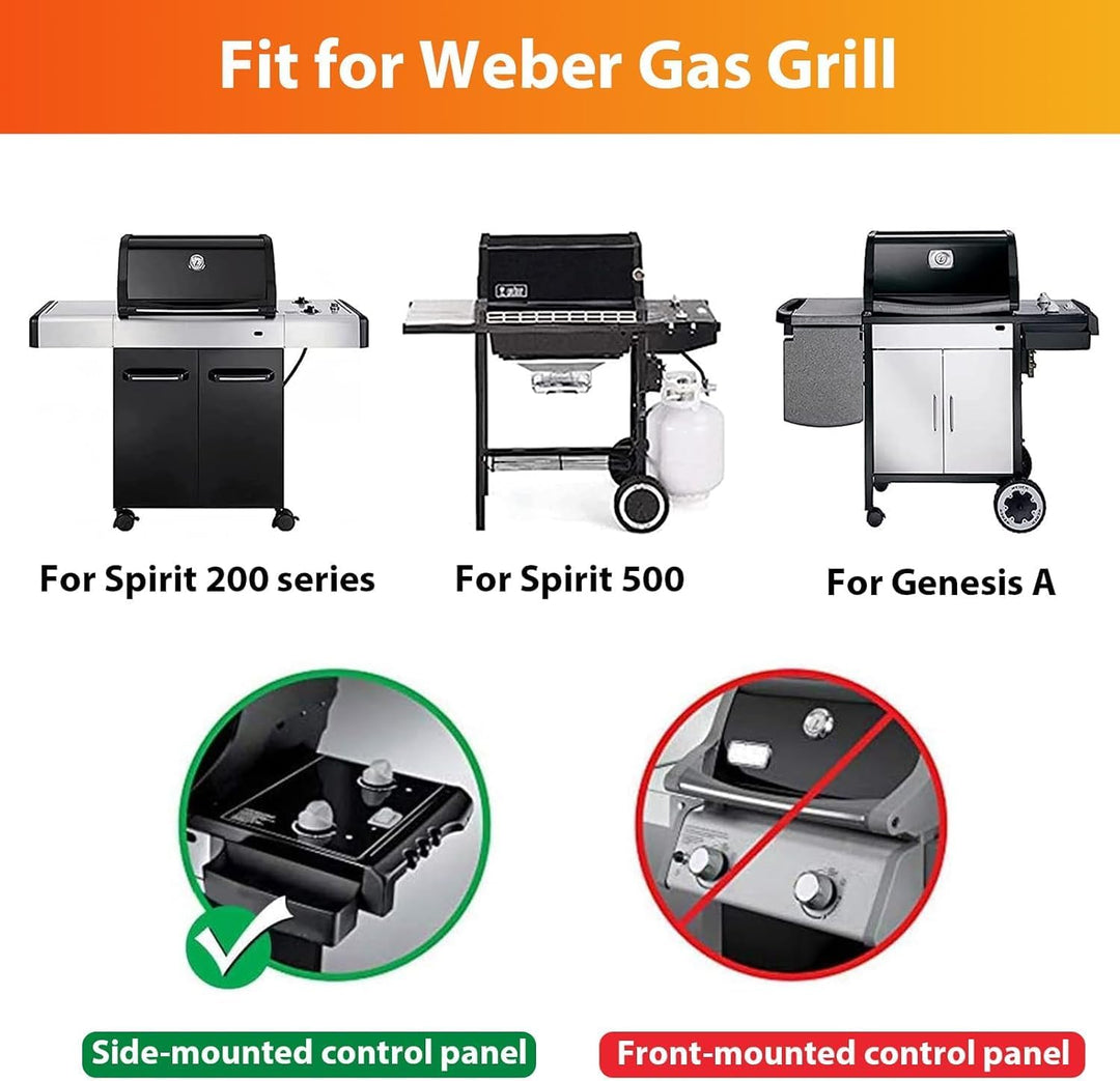 GRISUN 38cm x 28.6cm Grillroste für Weber Spirit 200 Serie mit Seitenbedienfeld, für Spirit E210, fü
