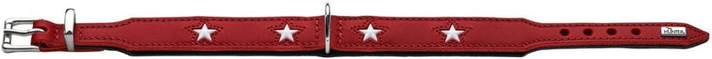 HUNTER MAGIC STAR Hundehalsband, mit Sternen, Leder, weich, 50 (S-M), rot rot 50 (S-M), rot 50 (S-M)