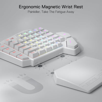 Redragon K585 DITI Einhändige mechanische RGB-Gaming-Tastatur, Typ-C-Profi-Gaming-Tastatur mit 7 int