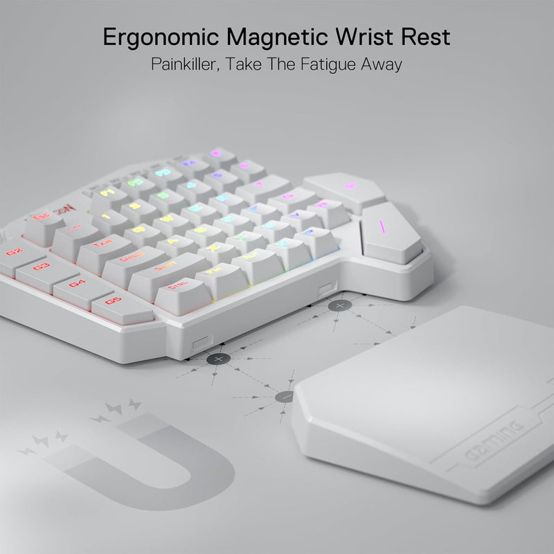 Redragon K585 DITI Einhändige mechanische RGB-Gaming-Tastatur, Typ-C-Professionelle Gaming-Tastatur