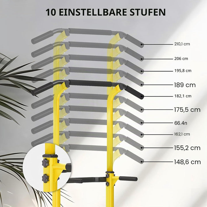 SDHYL Power Tower Kraftstation Klimmzugstange Dip-Stationen Höhe Verstellbar Schlingentraining Bauch
