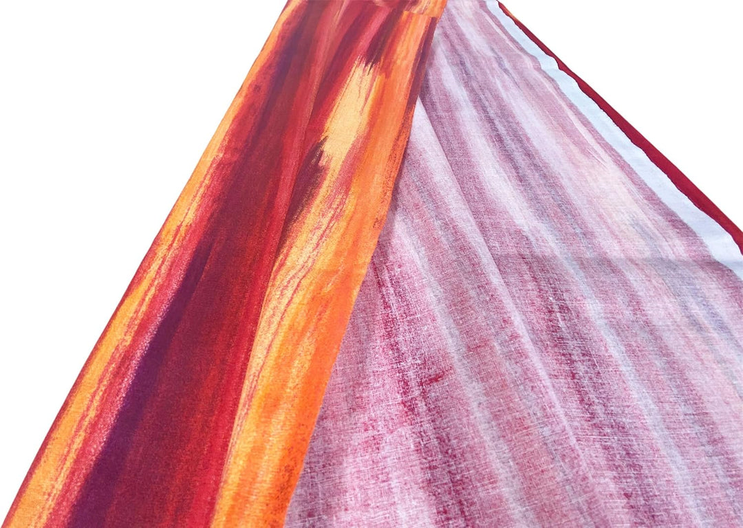Tex Family Tagesdecke Gran Foulard Tagesdecke Sofaüberwurf Stoff Rio Orange - Doppelbett Einzelbett,