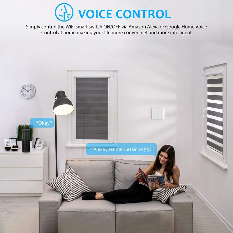 CURRYSMARTER WLAN Rollladenschalter [6Gen] funktioniert mit Alexa,Rollladensteuerung mit Kindersiche