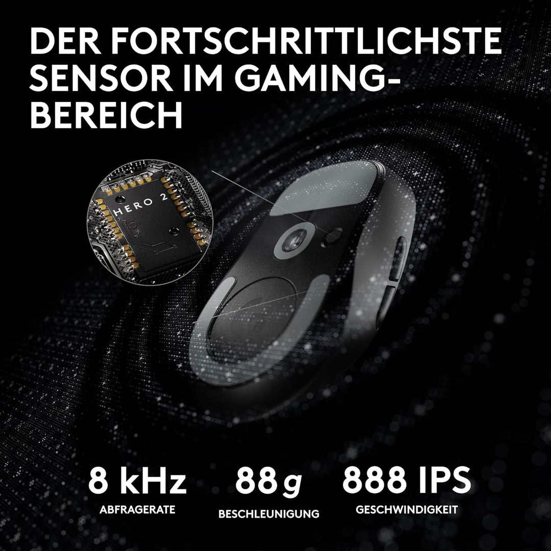 Logitech G PRO X SUPERLIGHT 2 kabellose Gaming-Maus, 60 g Pro-Grade-Maus mit 5 programmierbaren Tast