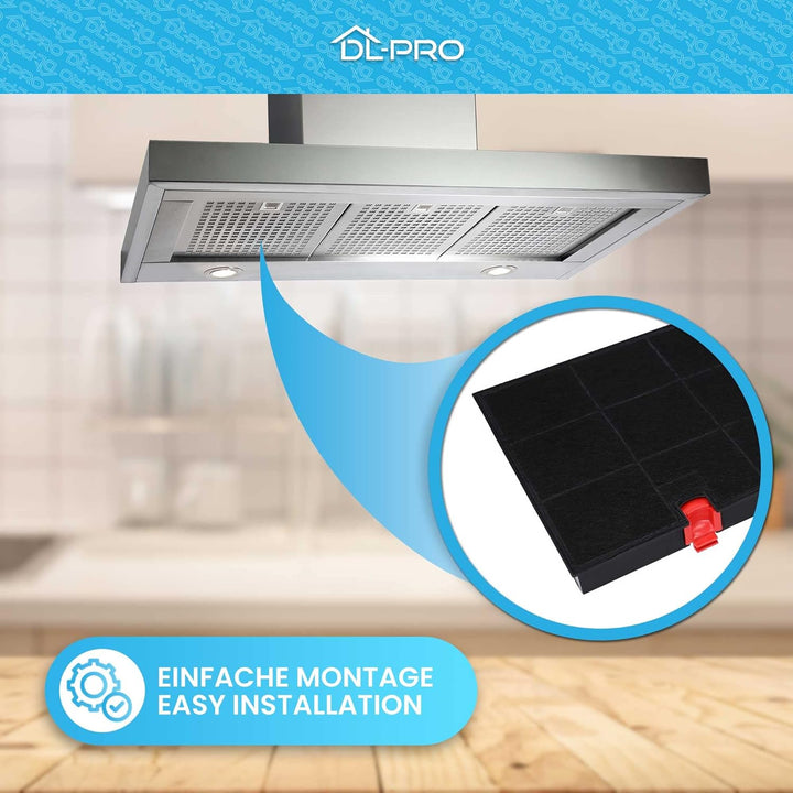 2 x DL-pro Kohlefilter Typ150 DKF24 für AEG Electrolux 9029793669 Whirlpool 484000008580 Bosch 00460