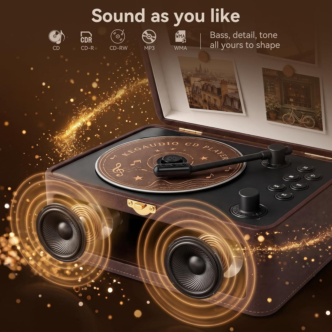 CD Player Tragbar Bluetooth: Kegaudio Radio mit CD-Player Tragbarer mit Lautsprecher Fernbedienung U