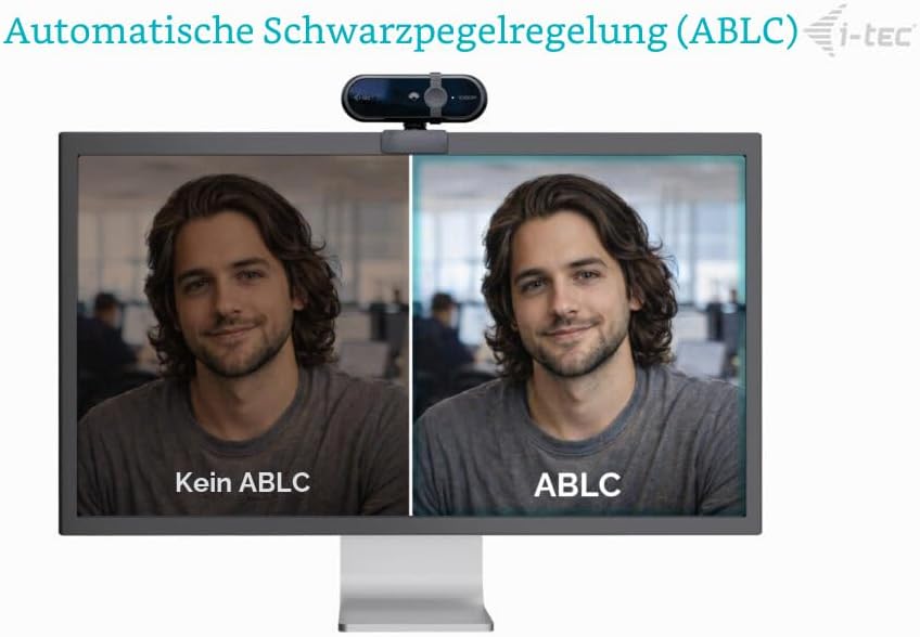 i-tec Solomon 100 Webcam 1080p mit Fester Fokus, Automatische Bildoptimierung und Integrierte Datens