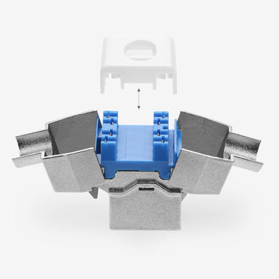 kwmobile 24x Keystone Modul für CAT 8 Kabel - 40 Gbit/s geschirmt Metall Gehäuse Schnappverschluss -