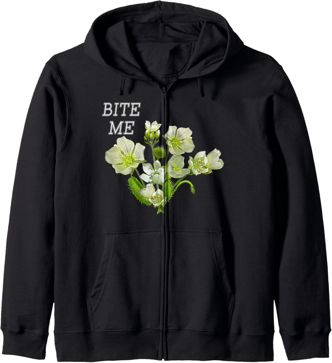 Coole Fleischfressende Planze Bite Me Halloween Kostüm Kapuzenjacke