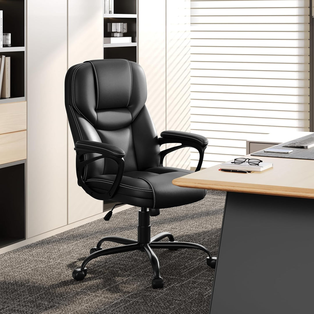Yaheetech Bürostuhl ergonomisch Chefsessel Schreibtischstuhl Drehstuhl Polsterung Höhenverstellbarer