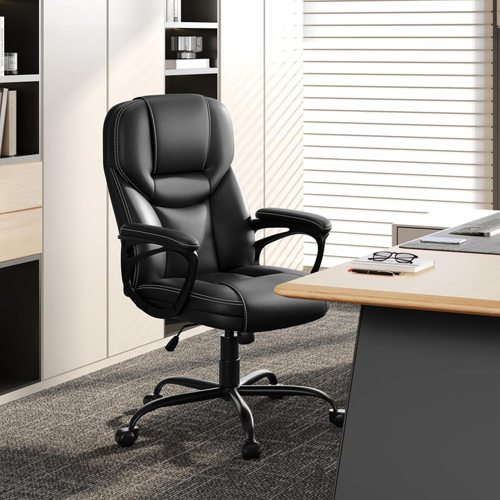 Yaheetech Bürostuhl ergonomisch Chefsessel Schreibtischstuhl Drehstuhl Polsterung Höhenverstellbarer