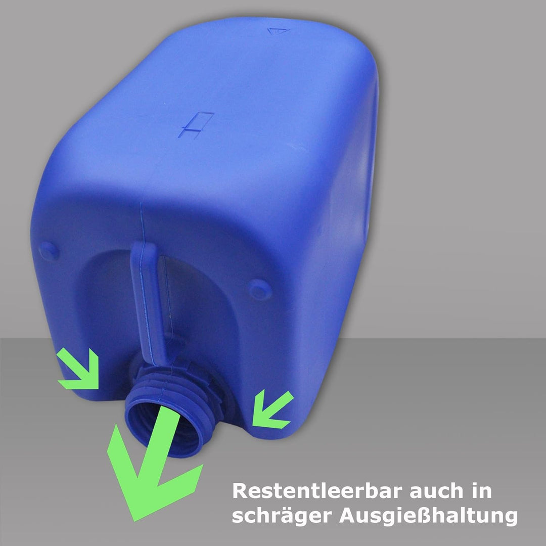 plasteo® 4 x 10L Getränke- Wasserkanister Natur DIN 45 | BPA Frei | Lebensmittelecht | Hergestellt i