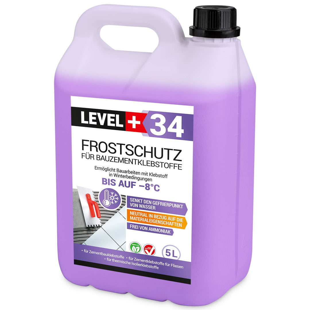 5 L Frostschutz für Bauzementklebstoffe, Zementkleber Fliesenkleber für thermische Isolierklebstoffe