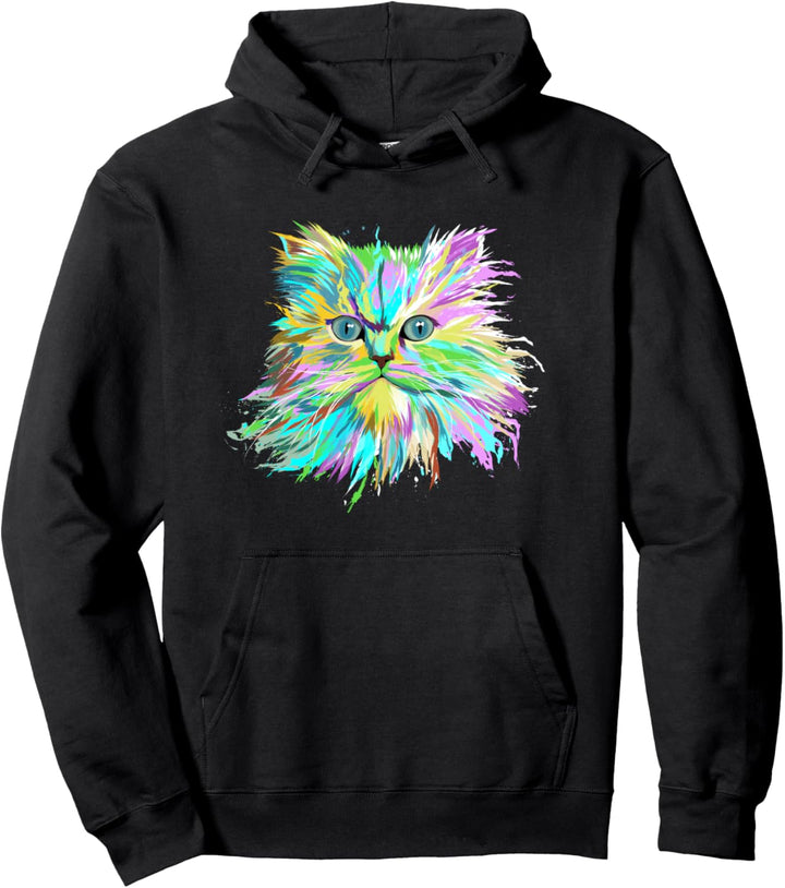 Splash Katze Perserkatze Pullover Hoodie