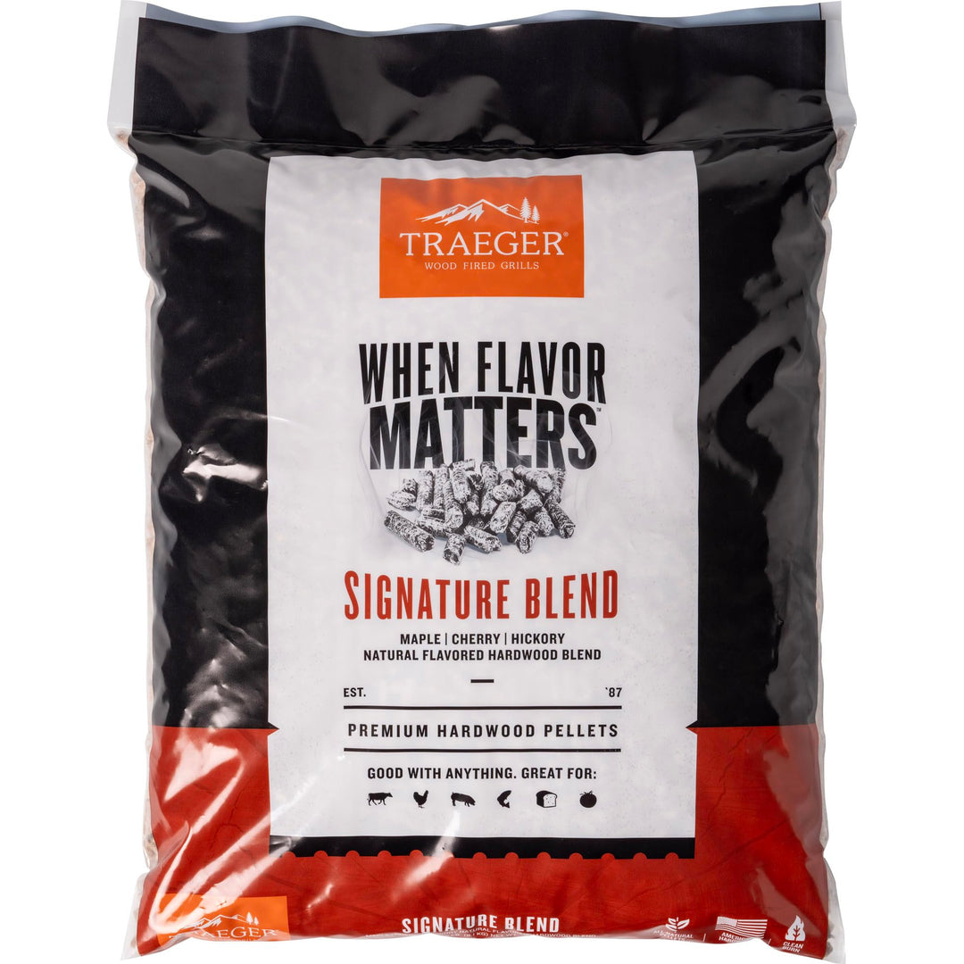 Traeger Grills Signature Blend 100% natürliche Holzpellets für Smoker und Pelletgrills, BBQ, Backen,