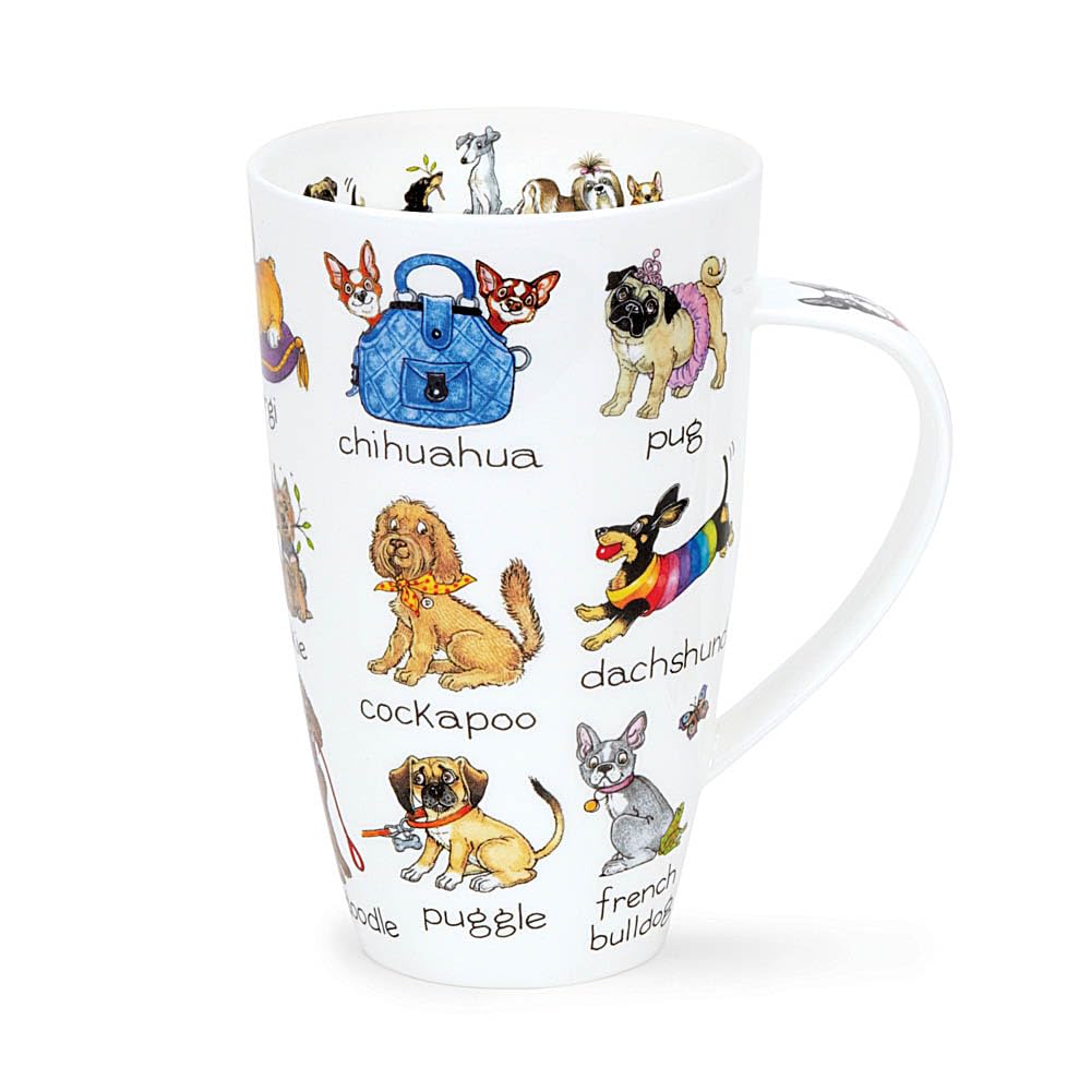 HE-SUPE-XX Superdogs Tasse aus feinem Porzellan, Henley-Form, 0,6 l