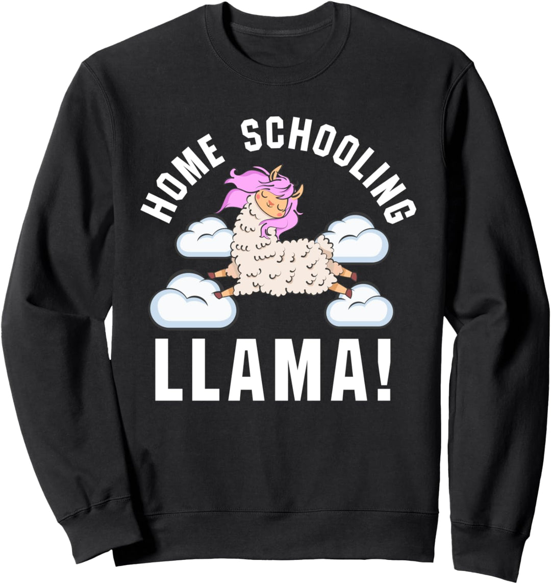 Homeschooling Schulkind Schüler Lama LLama ALpaka Schulkind Sweatshirt