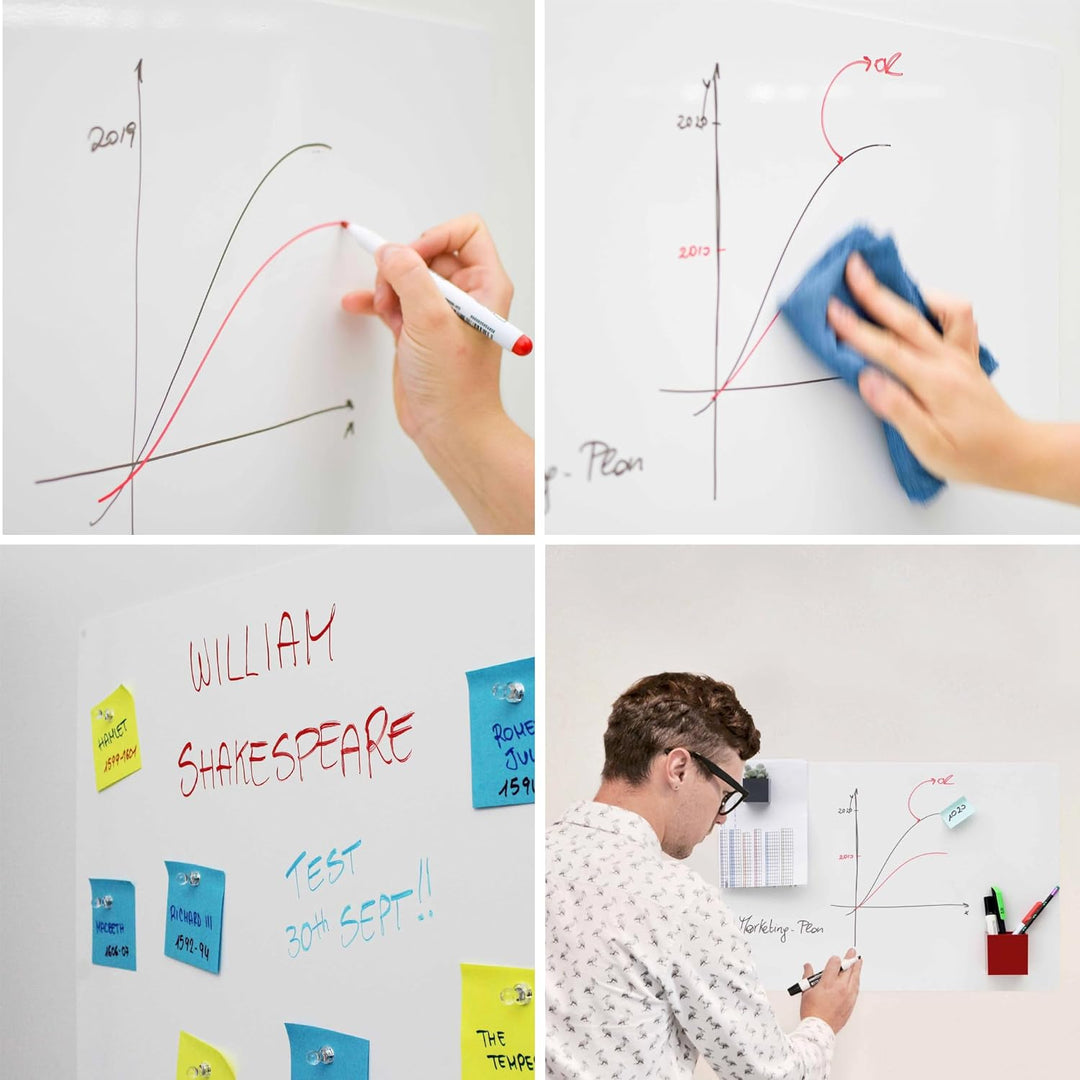 KalaMitica - Magnetische Wandtafel, Büro-Pinnwand für Magnete - Beschreibbar und trocken abwischbar
