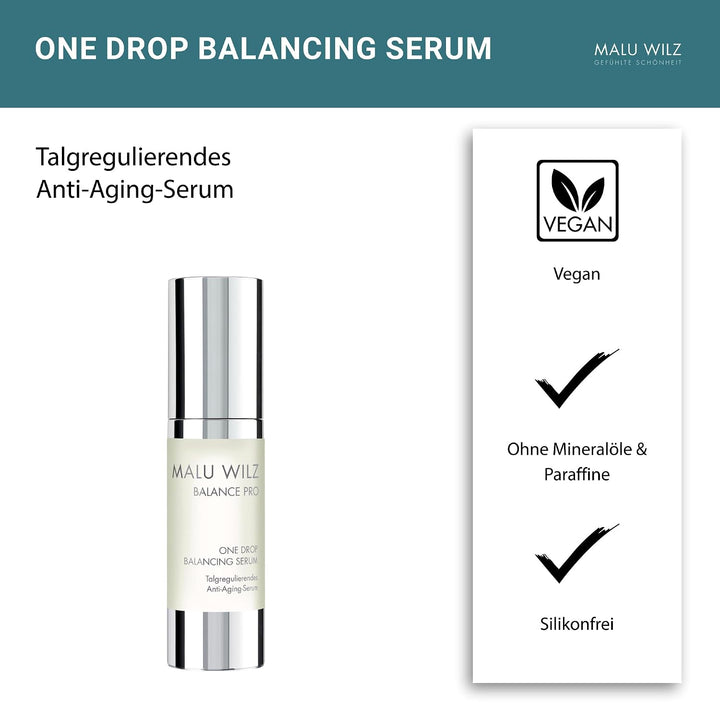 Malu Wilz One Drop Balancing Serum 30 ml I Skincare Anti-Aging-Serum mit Poreway &amp; Vitamin C Ester g