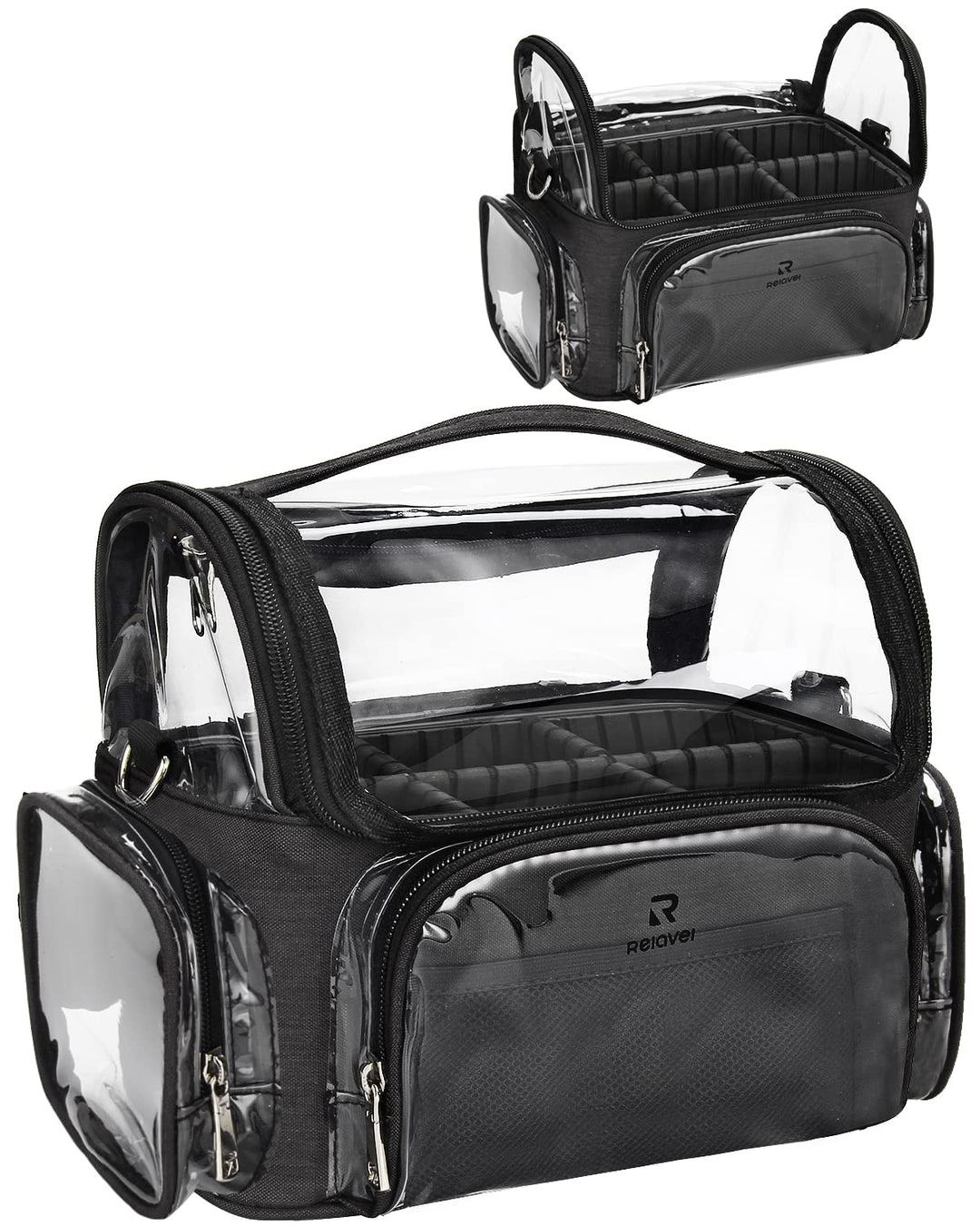 Relavel Make-up Pinsel Tasche, Portable Grosse Make up Pinselhalter, Professioneller Kosmetiktasche,