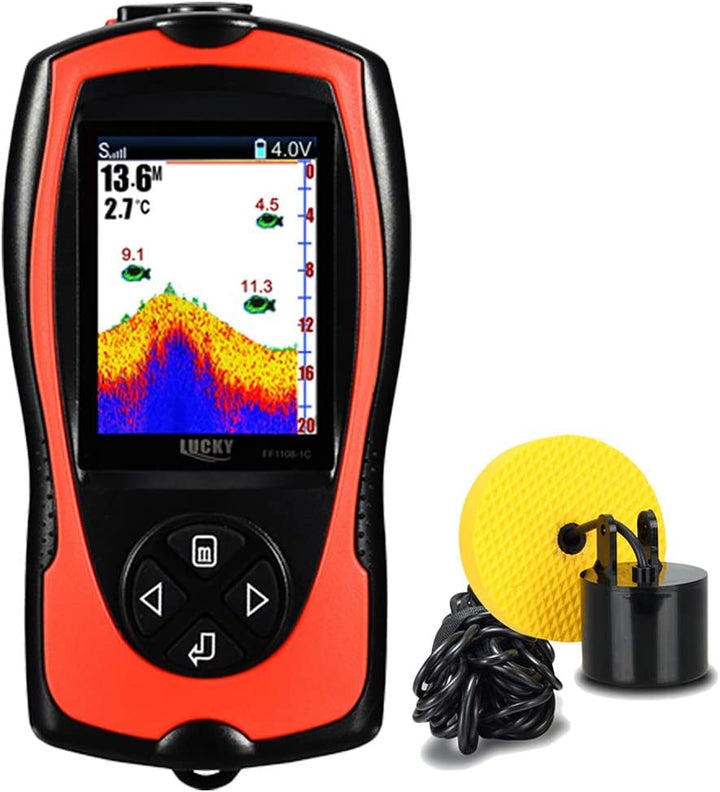 LUCKY Kabelgebundenes Tragbares Sonar Tragbarer Fischfinder zum Angeln Farbmonitor zum Eisfischen Fi