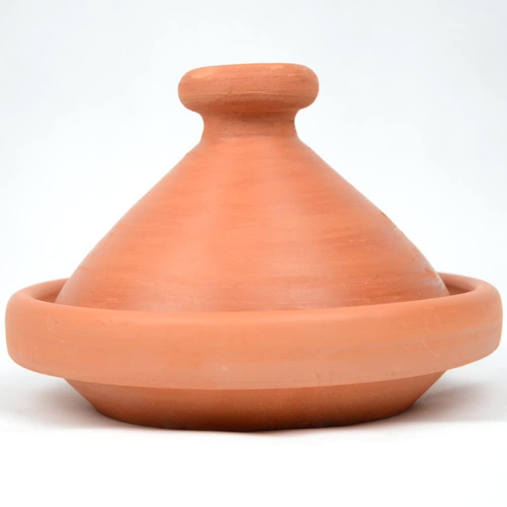 Marokkanische Tajine Topf zum Kochen, original aus marokko, Ø 22 cm, für 1 Person, handgetöpfert aus