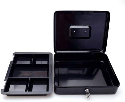 Sentry Safe CB-12 Geldkassette mit Geldablage und Schlüsselschloss, Schwarz, Pack of 1, Geldkassette