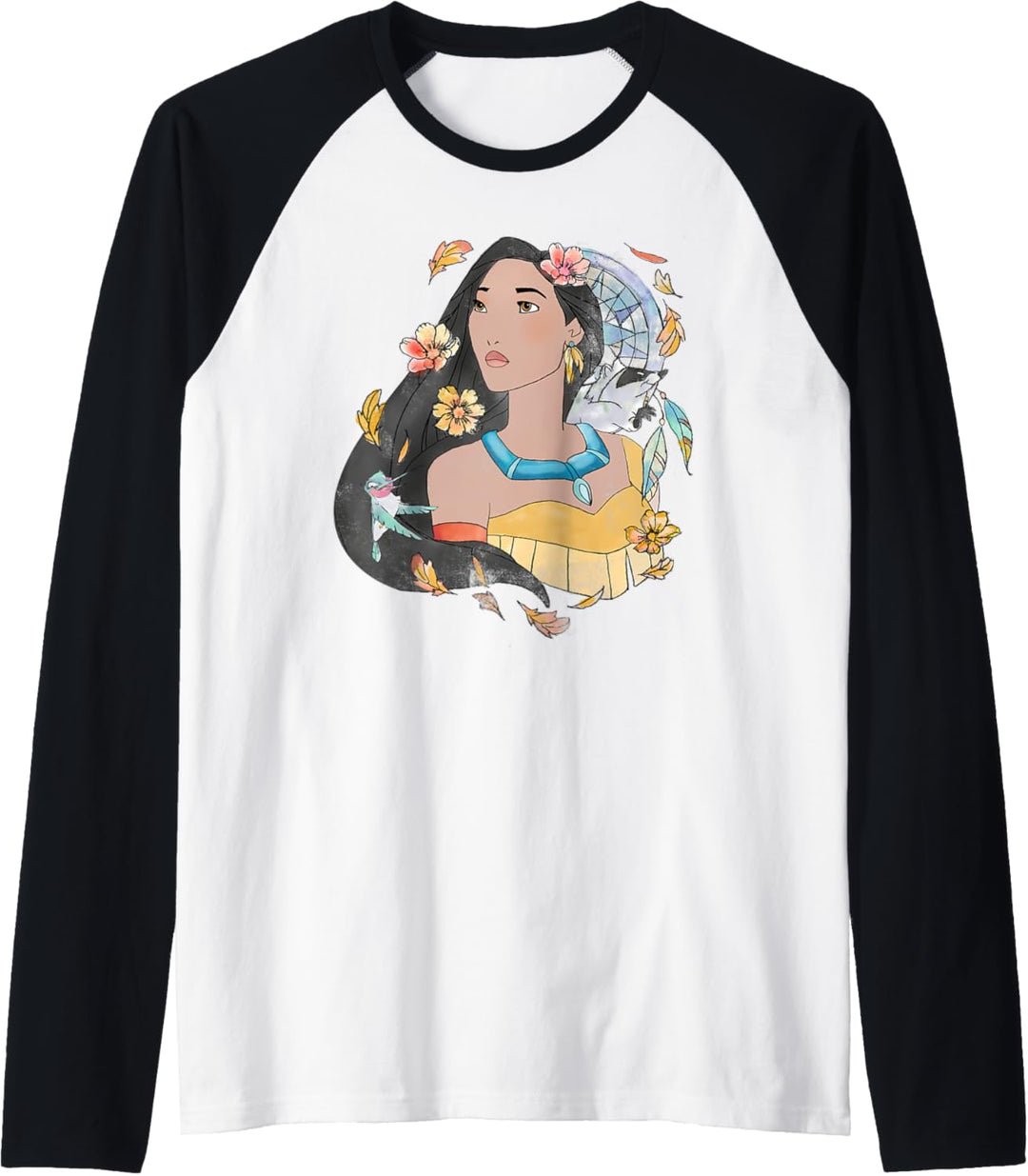 Disney Pocahontas Dreamcatcher Watercolor Raglan