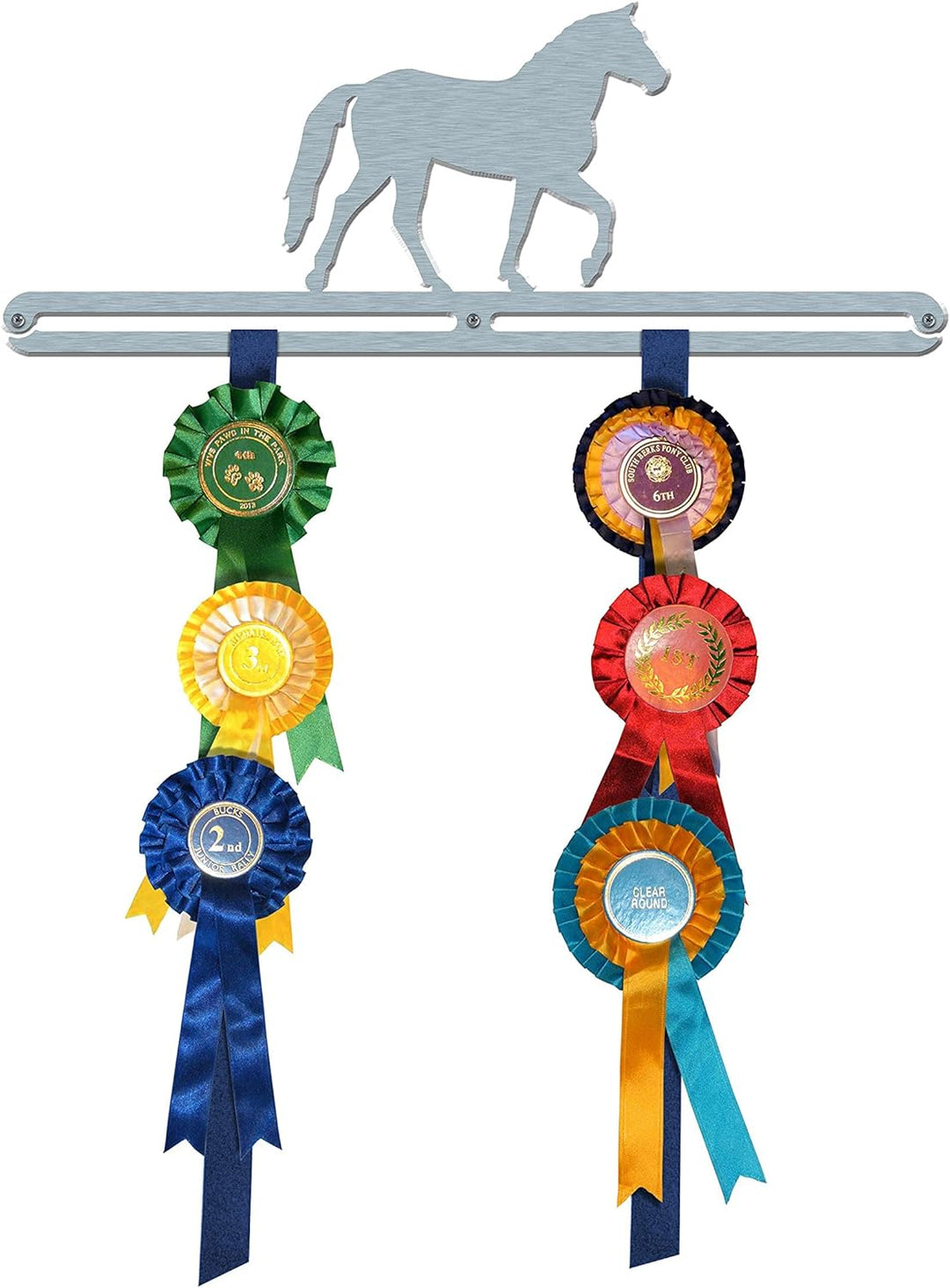 Rosetten-Aufhänger "Equestrian", gebürsteter Edelstahl, hergestellt in Grossbritannien