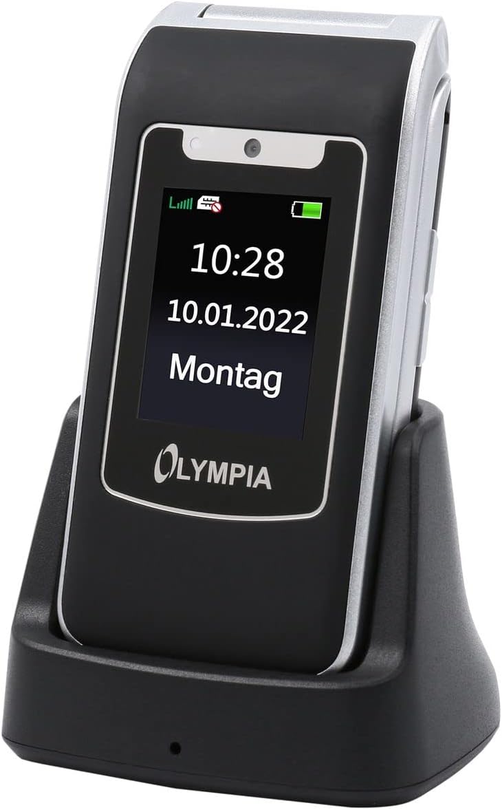 Olympia Style Duo 4G Senioren Mobiltelefon grosse Tasten Klapphandy schwarz