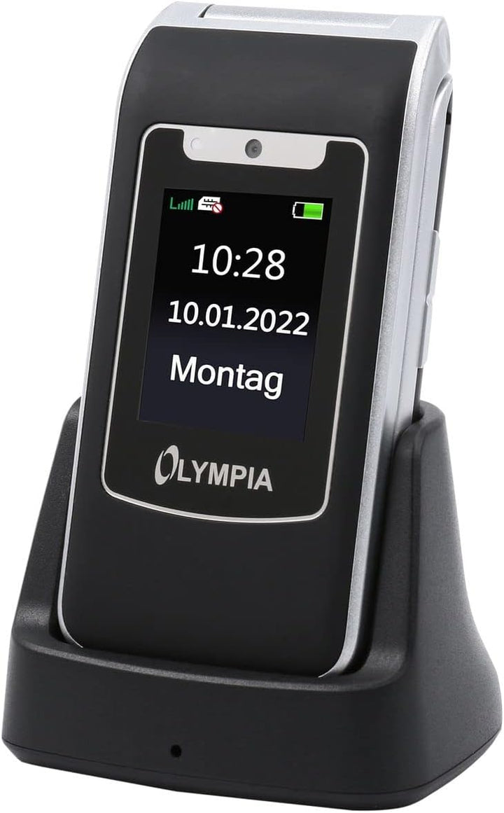 Olympia Style Duo 4G Senioren Mobiltelefon grosse Tasten Klapphandy schwarz