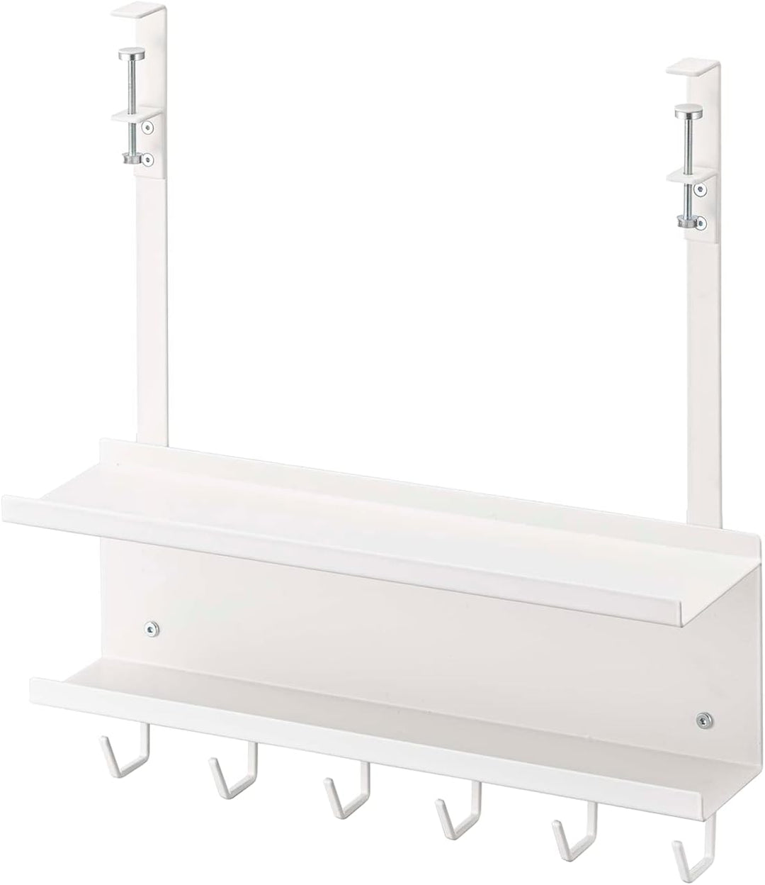 Yamazaki 5461 SMART Unter-Tisch Kabel- & Router-Organizer, weiss, Stahl, Minimalistisches Design Wei