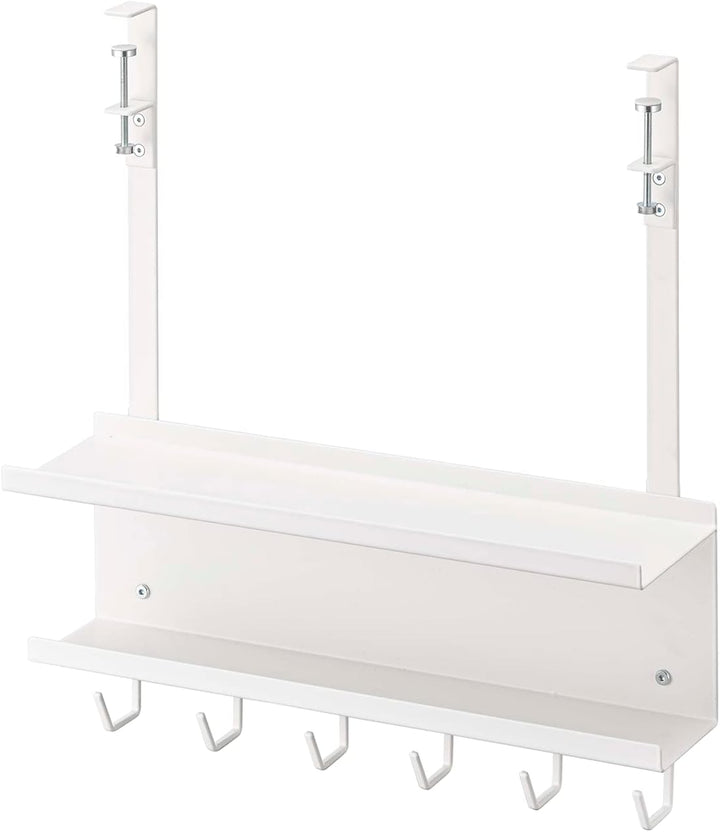 Yamazaki 5461 SMART Unter-Tisch Kabel- & Router-Organizer, weiss, Stahl, Minimalistisches Design Wei