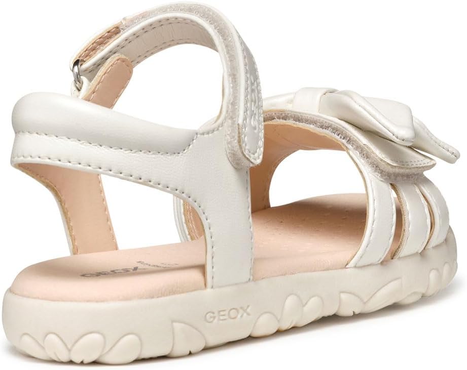 Geox Mädchen J Sandal Haiti GirlSandalen 24 EU Weiss, 24 EU Weiß