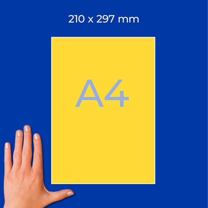 AVERY Zweckform 3473 Gelbe Etiketten (100 Aufkleber, 210x297mm auf A4, permanent haftend, selbstkleb