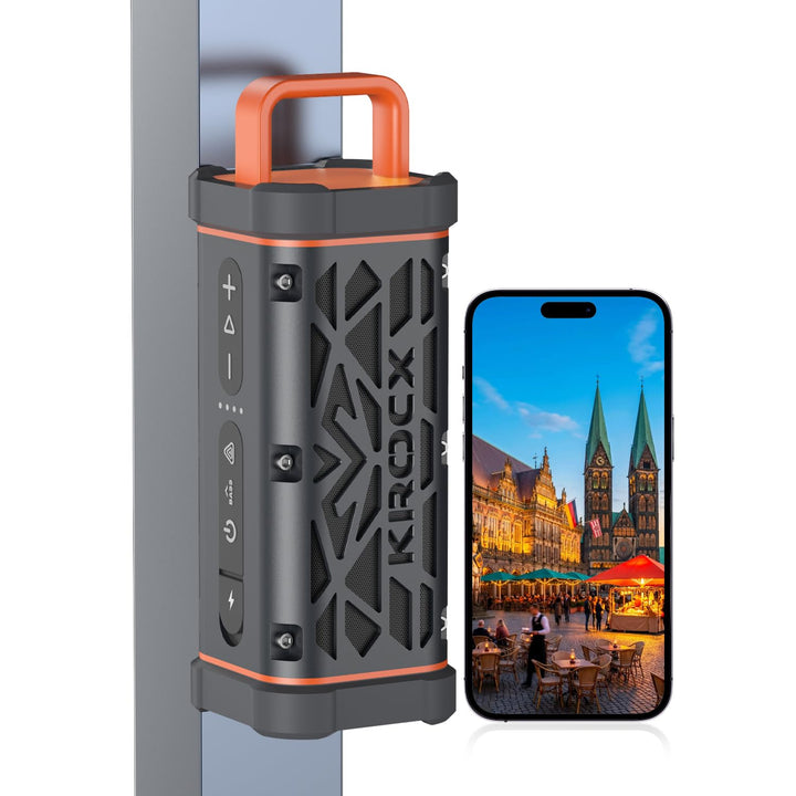 TRAVOR Aluminium Bluetooth Lautsprecher mit Magnet für Reise &amp; Camping | TWS &amp; Bass Boost für Camp,
