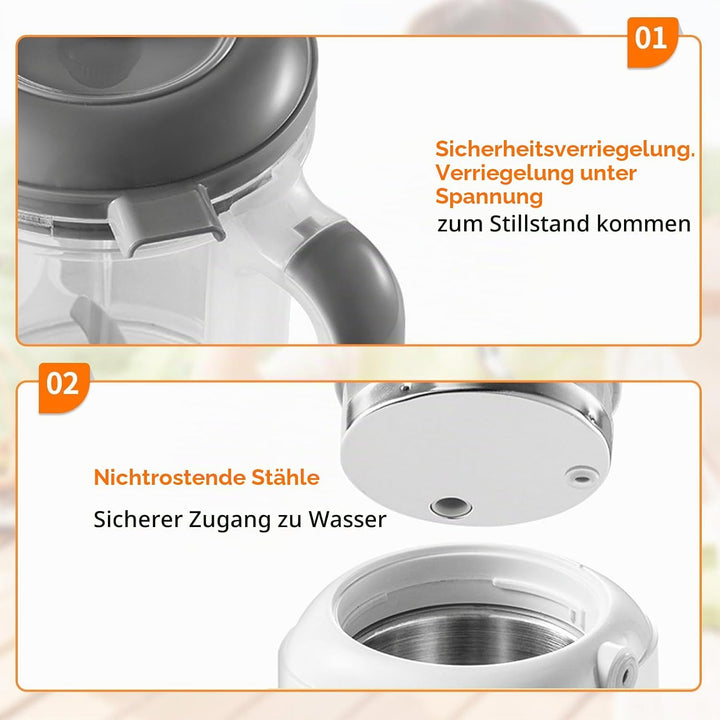 Babynahrungszubereiter - Multifunktionaler Babybrei Zubereiter, Baby Food Maker mit Dampfgarer und M