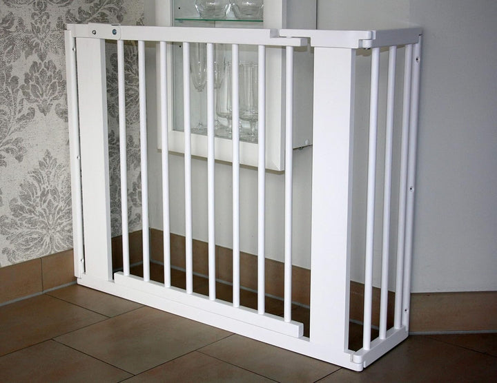 Schutzgitter Absperrgitter Türgitter Treppenschutzgitter 117 bis 363 cm grau (117cm), 117cm