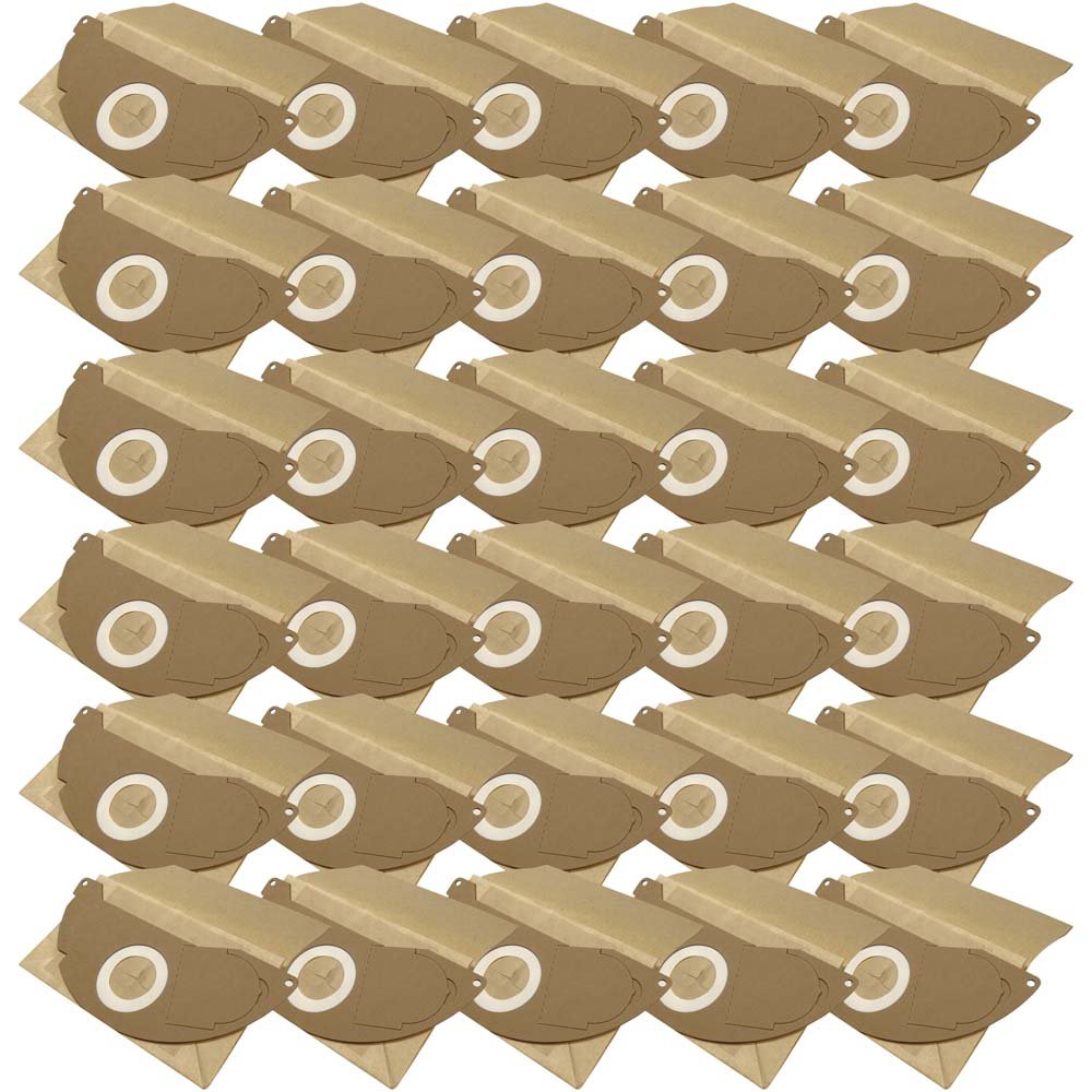 30 Industrie- Baustellen- Gewerbe- Heavy Papier Staubsaugerbeutel kompatibel für Kärcher 69043220, 6