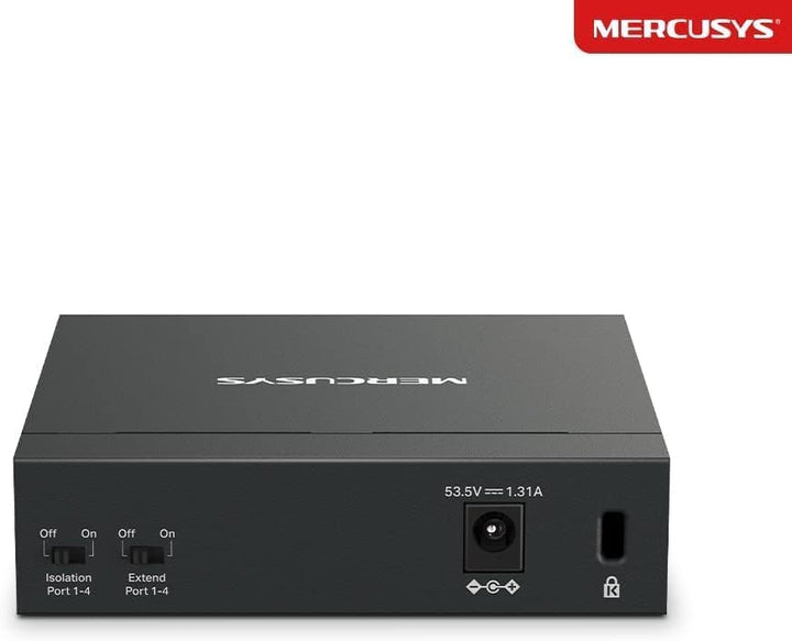 Mercusys MS105GP PoE Switch 5-Port Gigabit LAN Switch mit 4 PoE+ Ports (65 Watt, IEEE-802.3af/at PoE