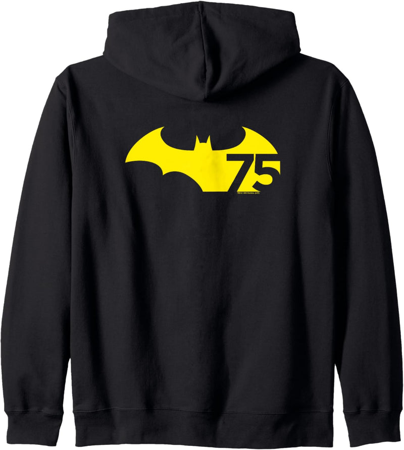 Batman 75 Logo Yellow Kapuzenjacke