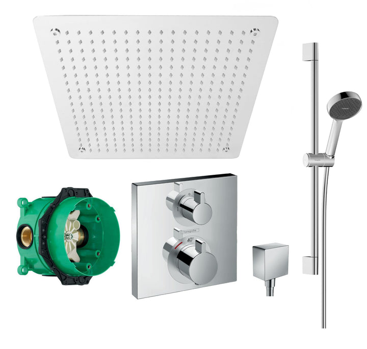 vanvilla Duschsystem mit Unterputz Duscharmatur von Hansgrohe Ecostat Square Thermostat und vanvilla