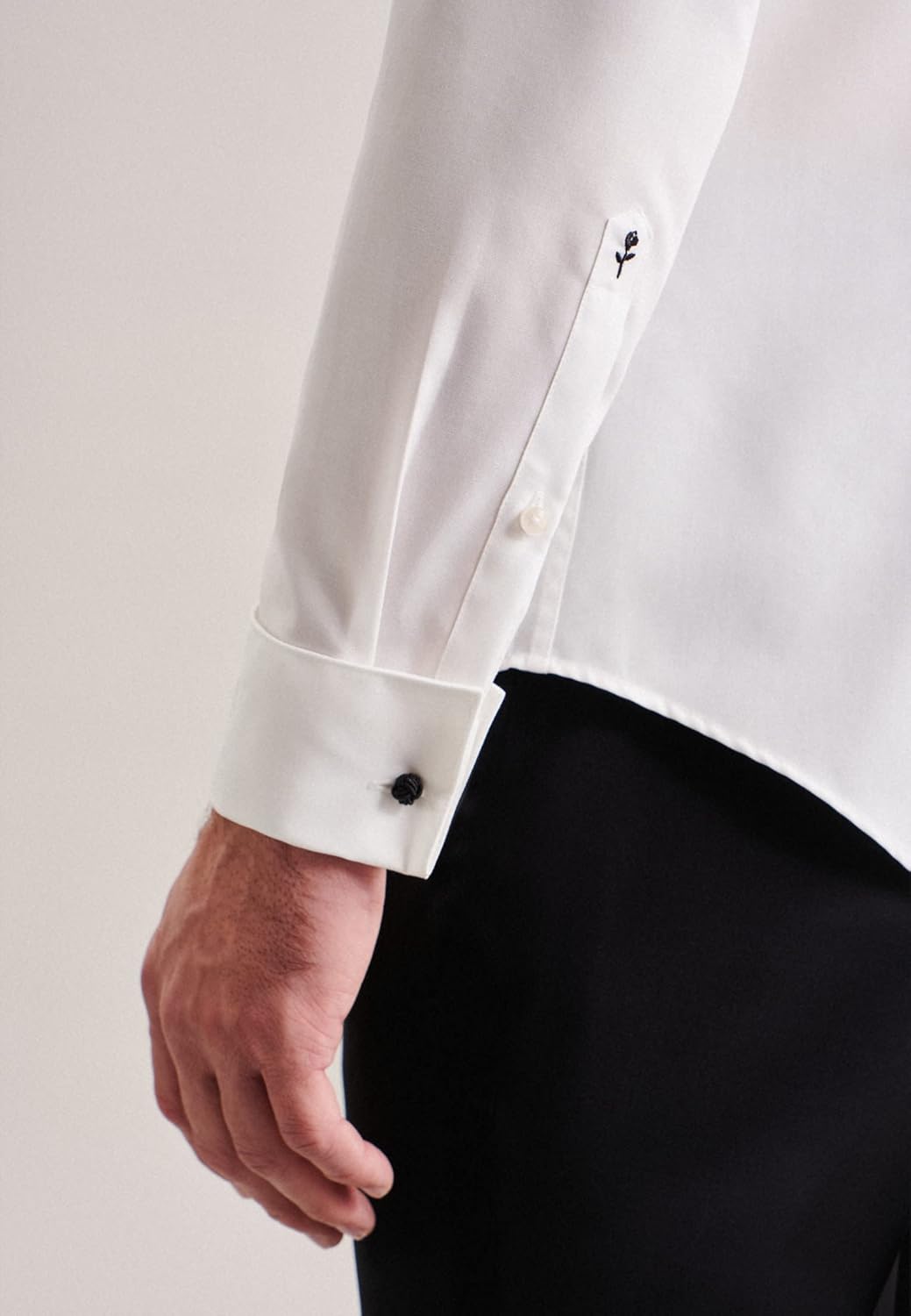 Seidensticker Herren Shaped Bügelfrei Kläppchen Kragen Langarm Umschlagmanschette Businesshemd 37 El