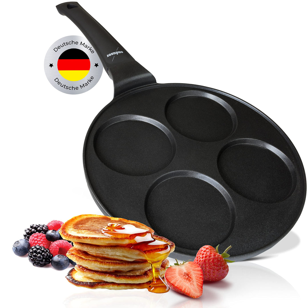 endusor Pancake Pfanne Spiegeleipfanne - Ø26cm mit [PowerShield]-Beschichtung | Induktion Ceran Gas