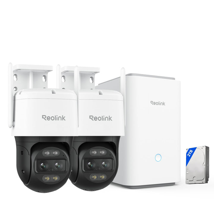 Reolink 4K 8MP Wi-Fi 6 PTZ Überwachungskamera Aussen Set mit Dual-Objektiv, Auto-Tracking-Zoom, KI-E