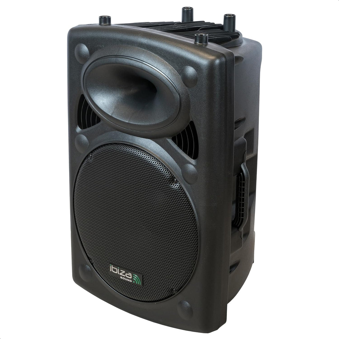 Ibiza - SLK15A-BT - 15"/38cm, 800W Plug & Play Aktivlautsprecher mit integriertem Verstärker - Bluet