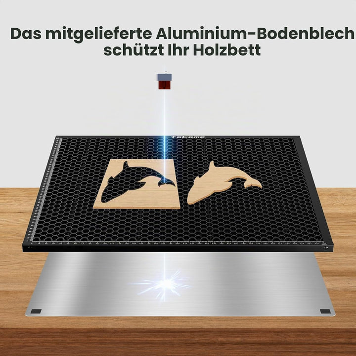 Tocome 300 x 300mm Waben Laser Arbeitstisch 12" x 12" Stahl Wabentisch für Lasergravierer 300x300mm,