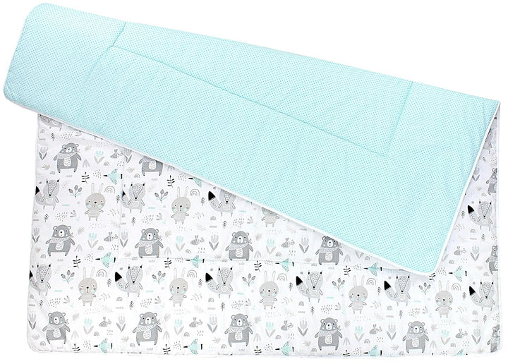 TupTam Baby Spielmatte Kinder Grosse Spieldecke Gepolstert XXL Krabbeldecke 120 x 120 cm Babyzimmer