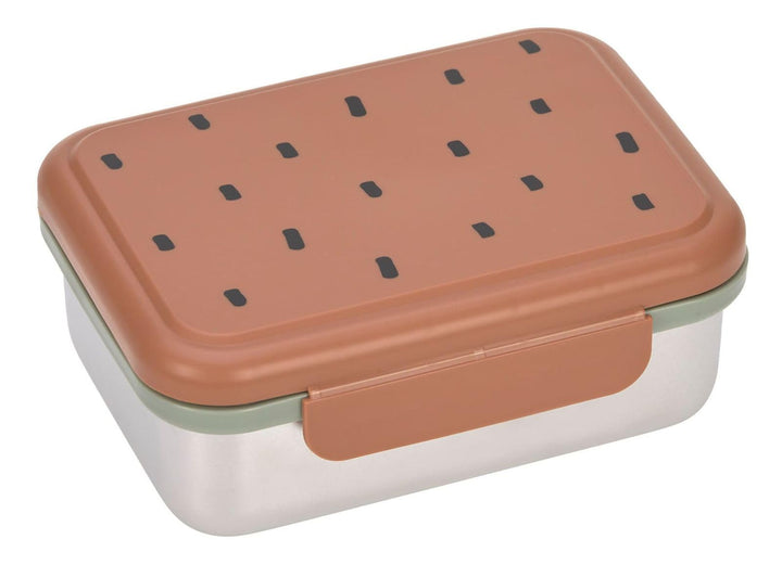 LÄSSIG Kinder Brotdose Edelstahl Lunchbox Frühstücksbox Nachhaltig Kindergarten Schule/Happy prints